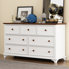 Bellemave® Wooden Captain 6 Drawer Dresse