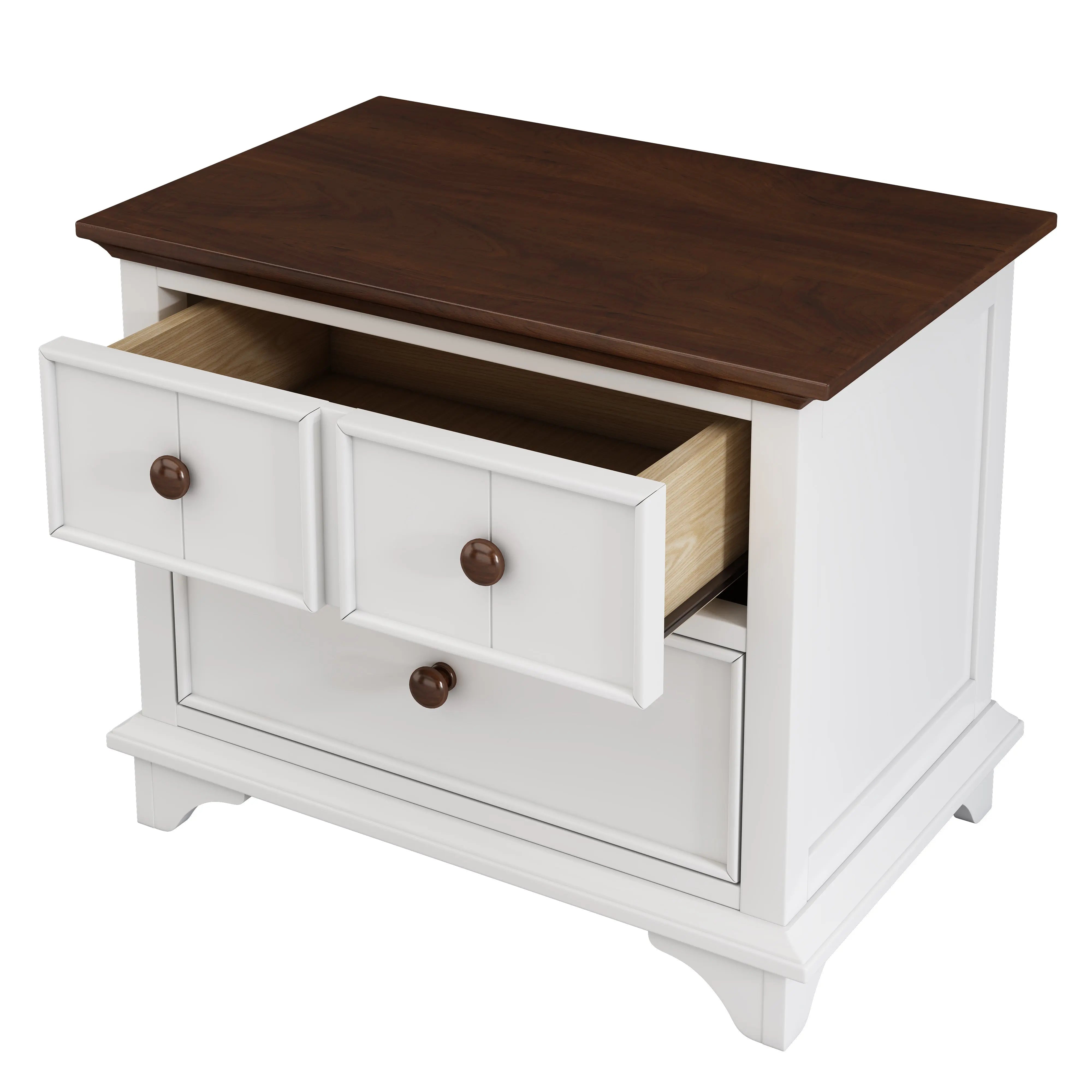 Bellemave Wooden Captain Two-Drawer Nightstand Kids Night Stand End Side Table Bellemave