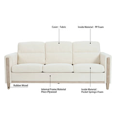 Bellemave® 79.5" Comfortable Solid Wood Three-Seater Sofa Bellemave®