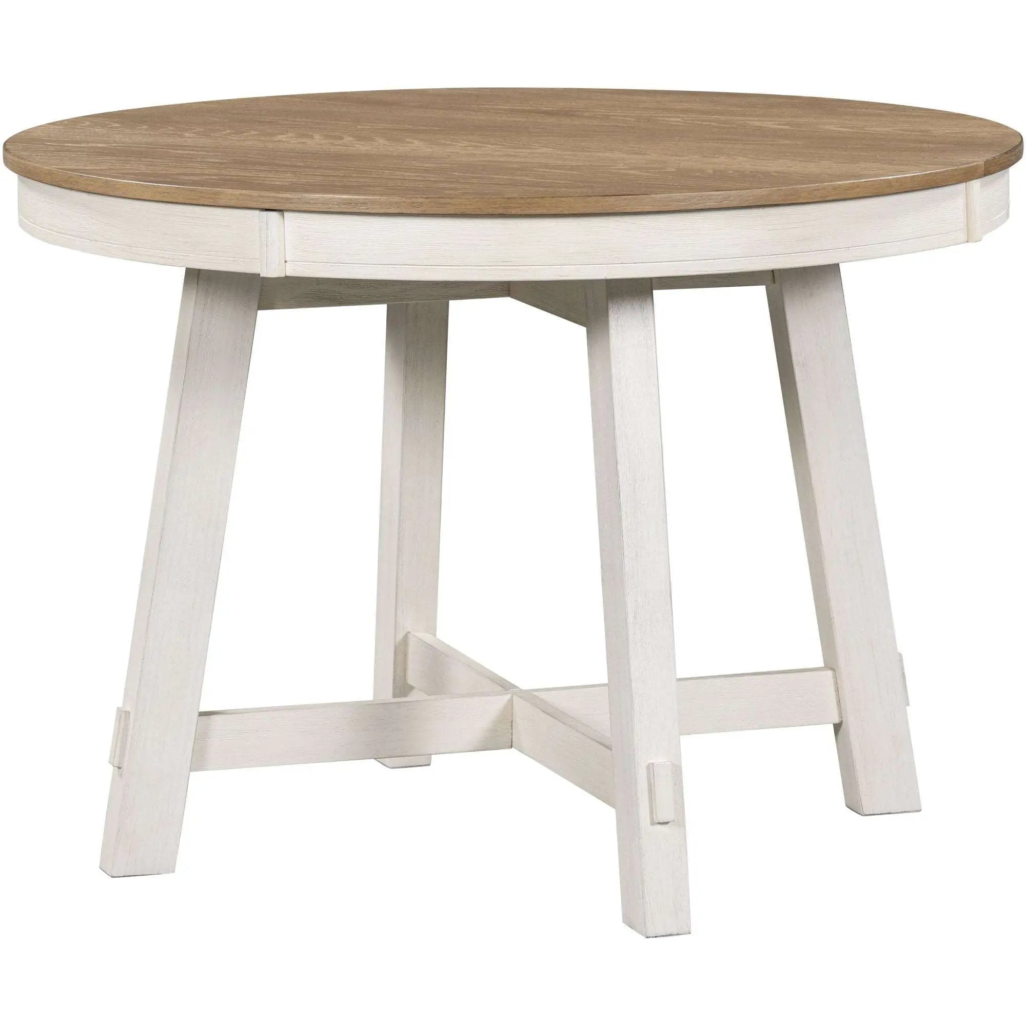 Bellemave 58" Farmhouse Round Extendable Dining Table