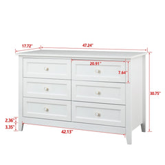 Bellemave Solid Wood Spray-Painted Drawer Dresser Bar Bellemave