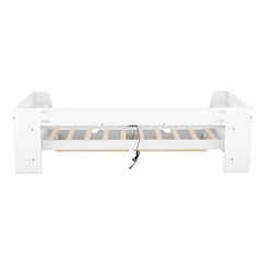 Bellemave® Twin Size Daybed with Shelves, Drawers and Built-In Charging Station Bellemave®