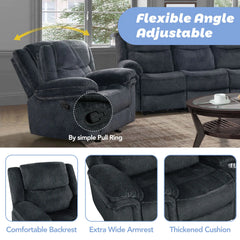 Bellemave® Home Theater Seating Manual Reclining Sofa Bellemave®