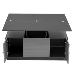 Bellemave 47.24" Modern Gray Multi-functional Rectangle Lift-top Coffee Table Extendable with Storage Bellemave