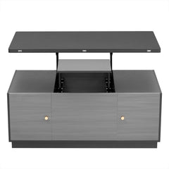 Bellemave 47.24" Modern Gray Multi-functional Rectangle Lift-top Coffee Table Extendable with Storage Bellemave