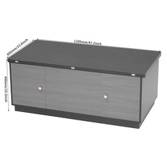 Bellemave 47.24" Modern Gray Multi-functional Rectangle Lift-top Coffee Table Extendable with Storage Bellemave