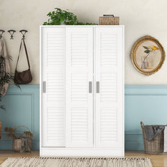 Bellemave® 3-Door Shutter Wardrobe with Shelves Bellemave®