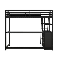 Bellemave® Twin Size Loft Bed with Desk and Shelves, Two Built-in Drawers Bellemave®