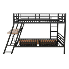 Bellemave® Full Size Metal Bunk Bed with Built-in Desk, Light and 2 Drawers Bellemave®