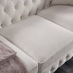 Bellemave 88.5" Chesterfield Sofa Linen Fabric Bellemave