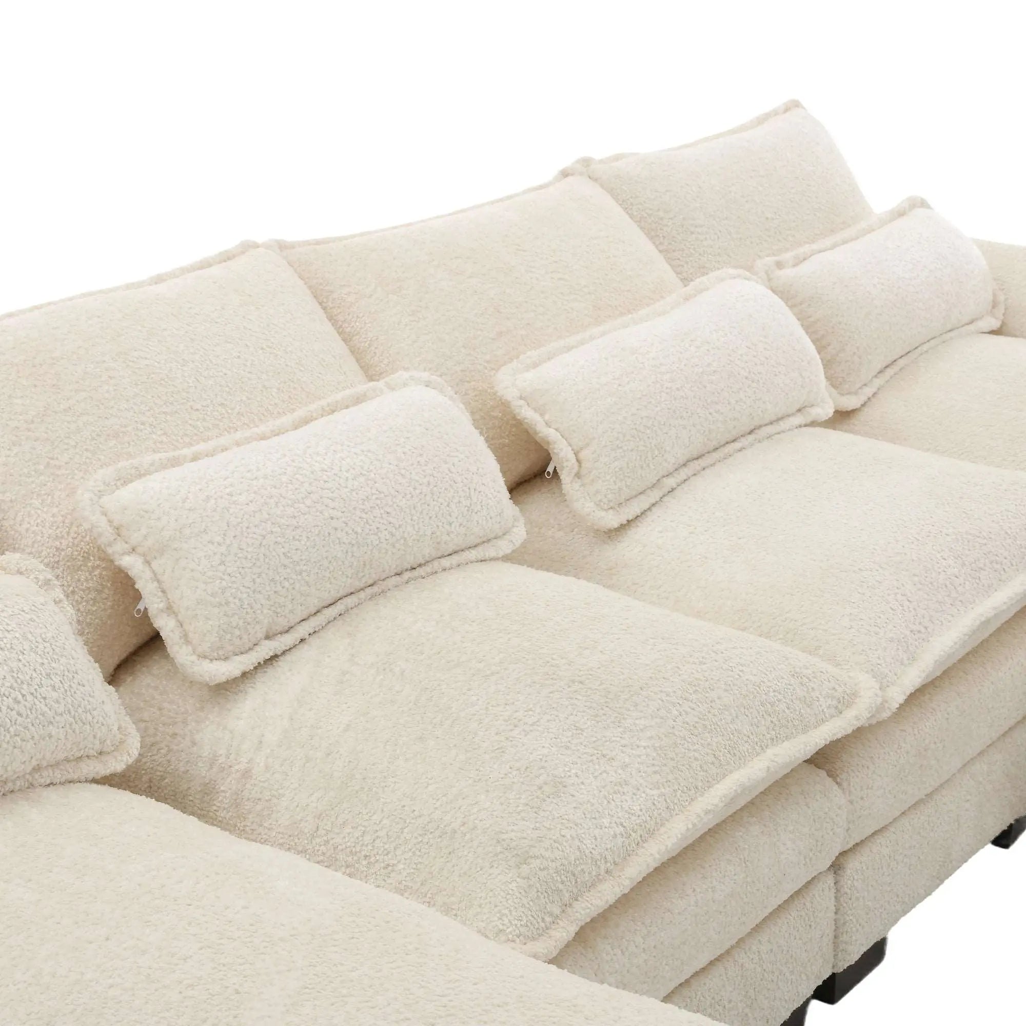 Bellemave 110.62" Modern Large Chenille Fabric U-Shape Sectional Sofa