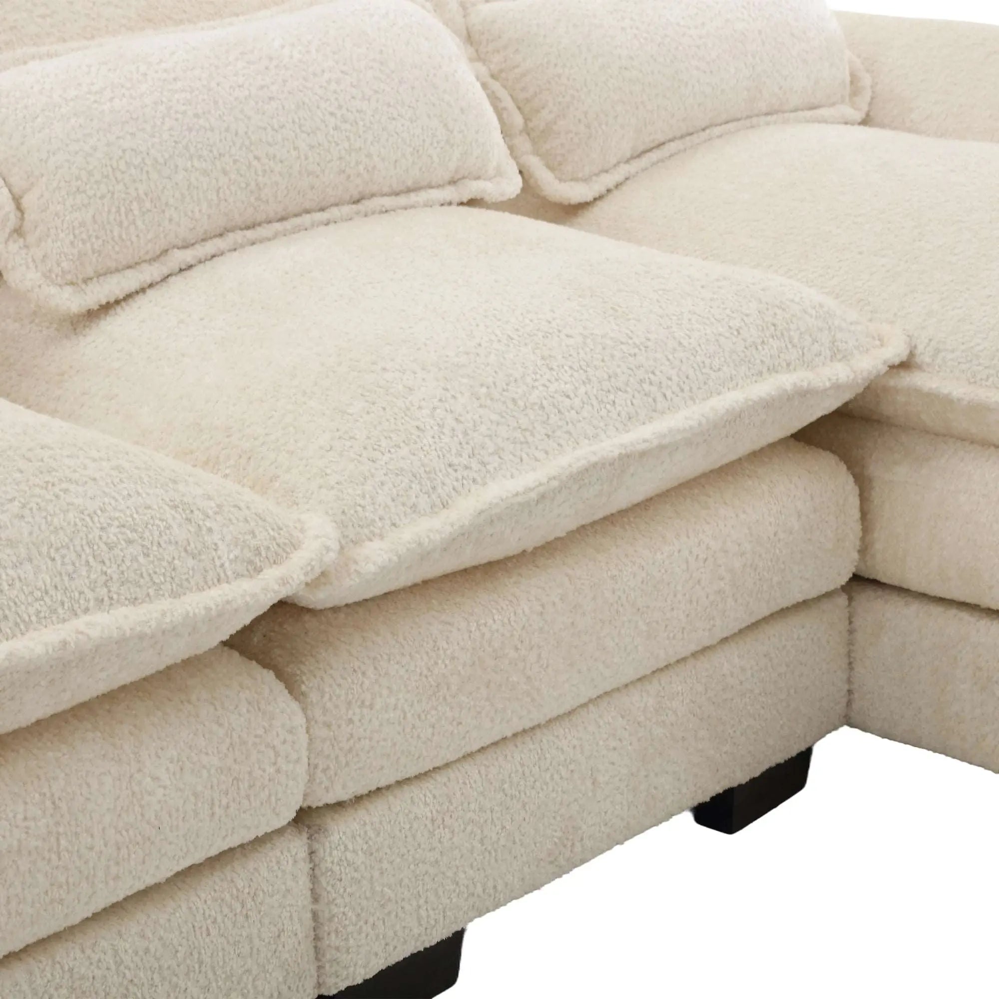Bellemave 110.62" Modern Large Chenille Fabric U-Shape Sectional Sofa