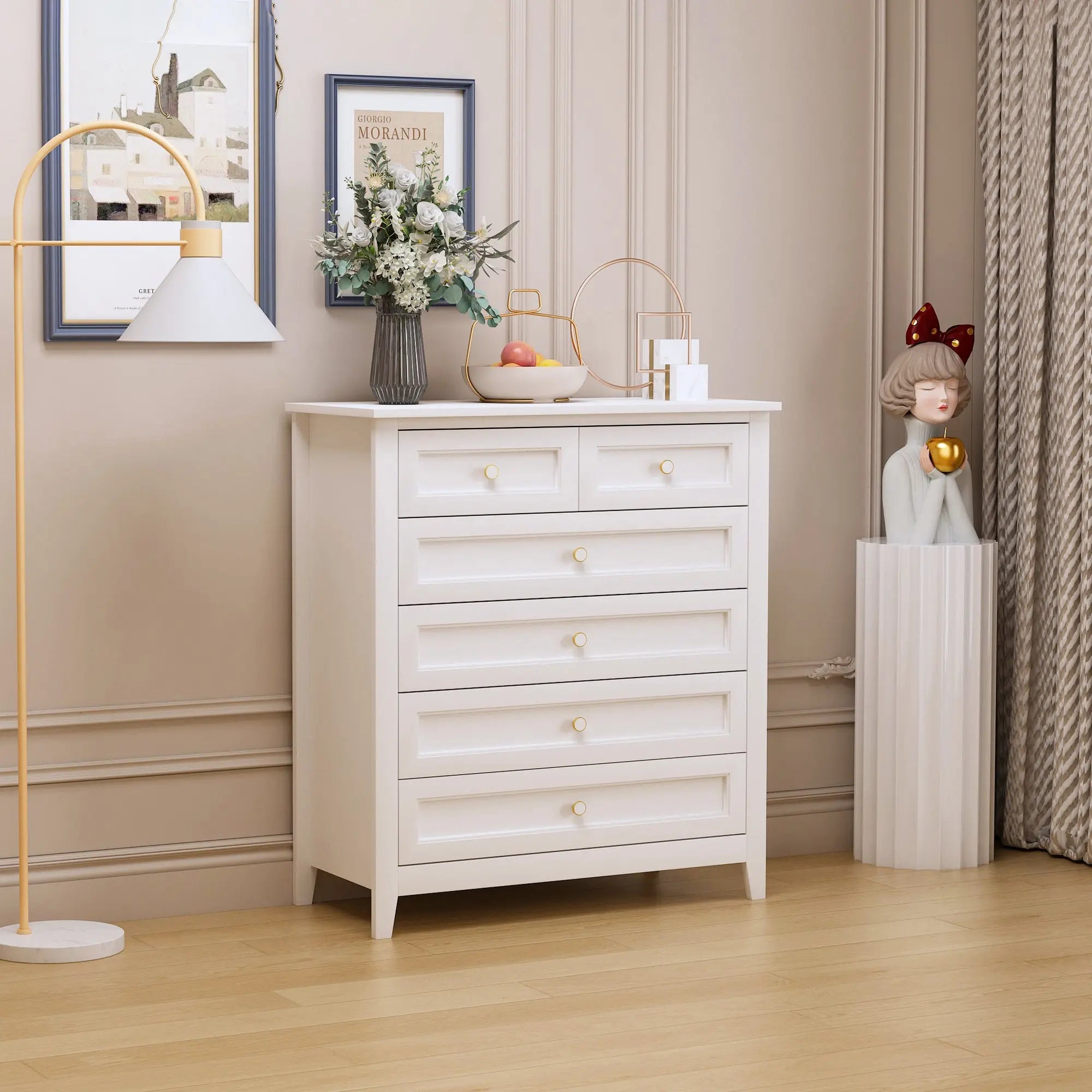 Bellemave Solid Wood Spray-Painted Drawer Dresser Bar Bellemave