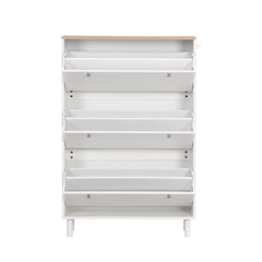 Bellemave® Narrow Design Shoe Cabinet with 3 Flip Drawers,3 Hooks and Adjustable Panel Bellemave®