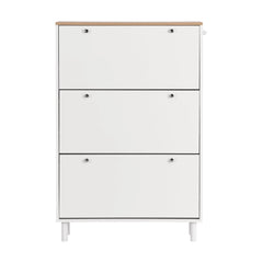 Bellemave® Narrow Design Shoe Cabinet with 3 Flip Drawers,3 Hooks and Adjustable Panel Bellemave®