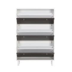 Bellemave® Minimalist Slim Shoe Cabinet with Hanging Hooks,3 Flip Drawers and Adjustable Panel Bellemave®