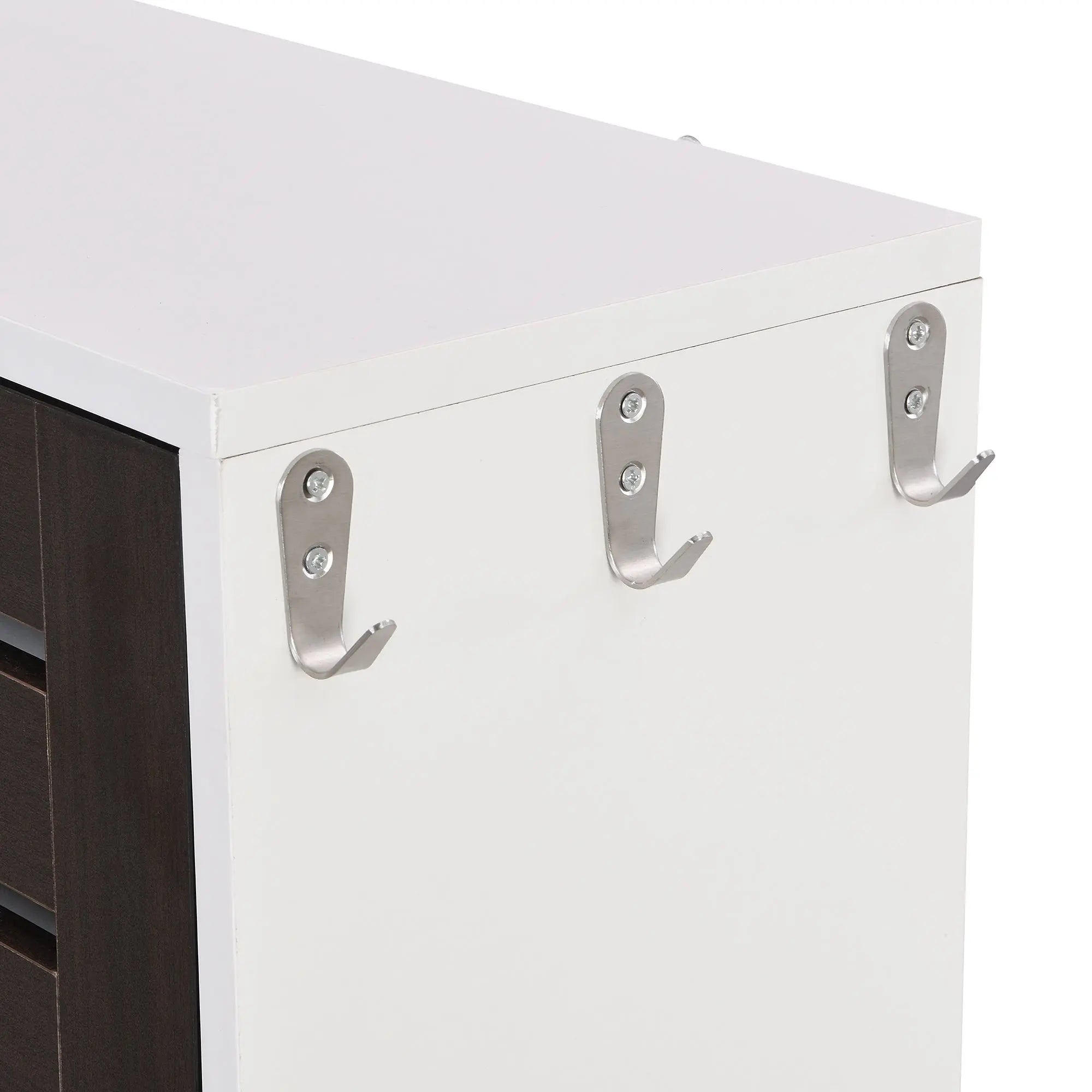 Bellemave® Minimalist Slim Shoe Cabinet with Hanging Hooks,3 Flip Drawers and Adjustable Panel Bellemave®