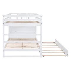 Bellemave® Bunk Bed with Twin Trundle Bed and Staircase