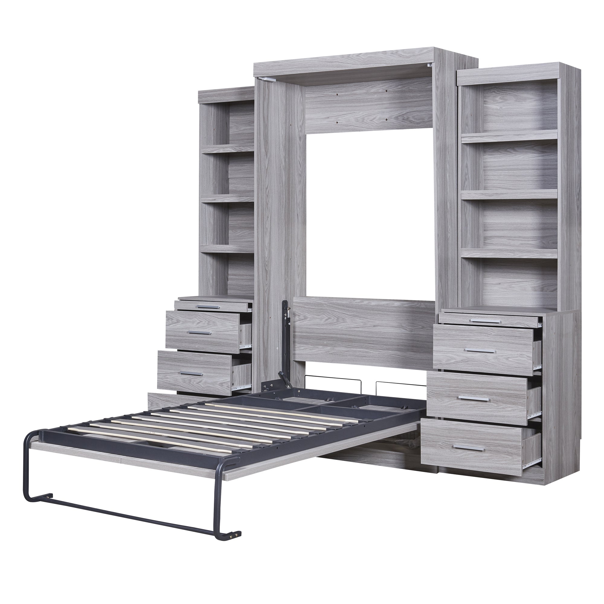 Bellemave® Murphy Bed with Storage Shelves and Drawers Bellemave®