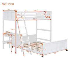 Bellemave® Bunk Bed with Desk Bellemave®