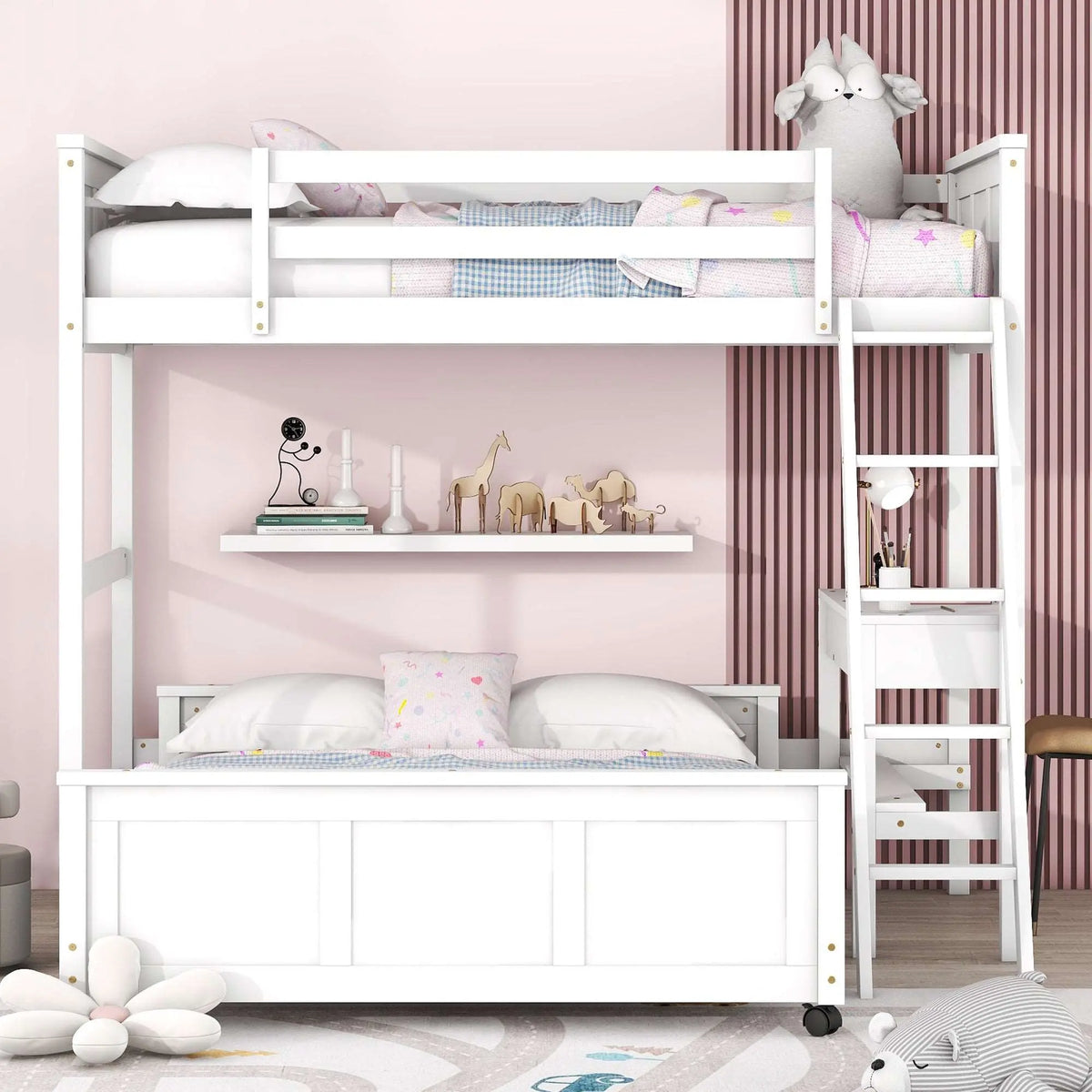 Bellemave® Bunk Bed with Desk