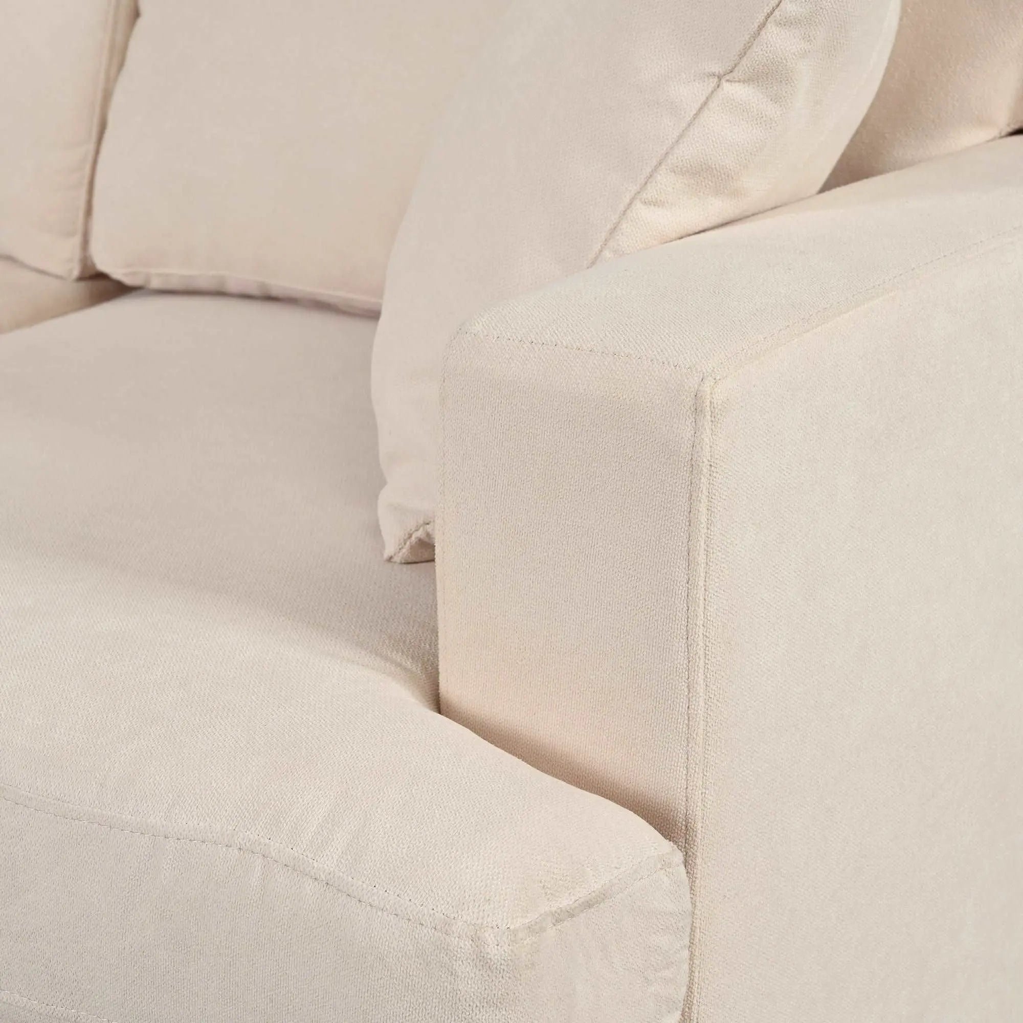 Bellemave 111.4" 3 Seat Streamlined Sofa with Removable Back and Seat Cushions and 2 pillows