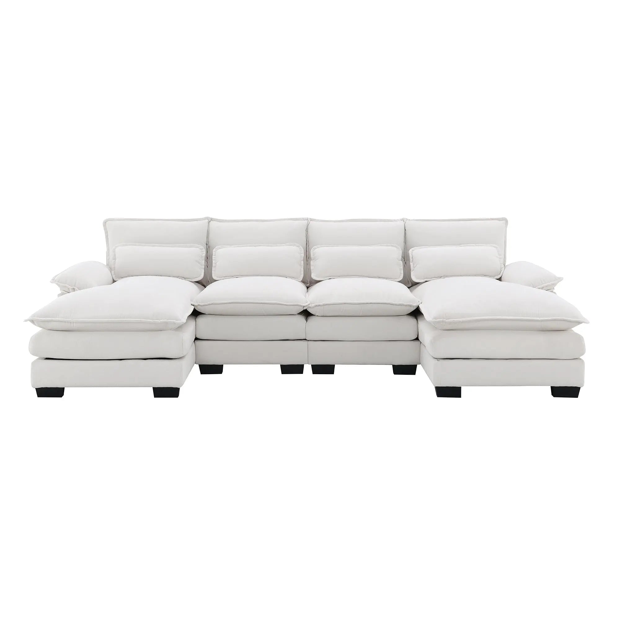 Bellemave 109.8" Modern U-shaped Sectional Sofa with Waist Pillows Bellemave