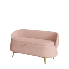 Bellemave® 50" Teddy Fleece Multi-Functional Long Rectangular Bed End Storage Sofa Stool Bellemave®