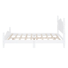 Bellemave® Wood Retro Style Platform Bed with Wooden Slat Support Bellemave®