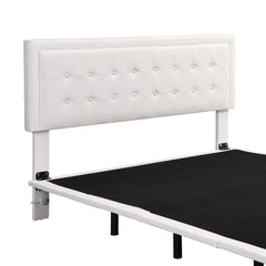 Bellemave® Queen Size Upholstered Button Tufted Platform Bed with Motion Activated Night Lights Bellemave®