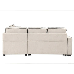 Bellemave® 83" L-Shaped Modern Convertible Sleeper Sofa with 2 USB ports, 2 Power Sockets and 3 Pillows Bellemave®