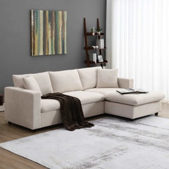 Bellemave 100.4" Modern Sectional Sofa,L-shaped Couch Set with 2 Free Pillows