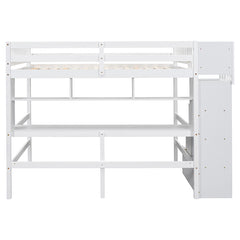 Bellemave® Full Size Loft Bed with Built-in Desk