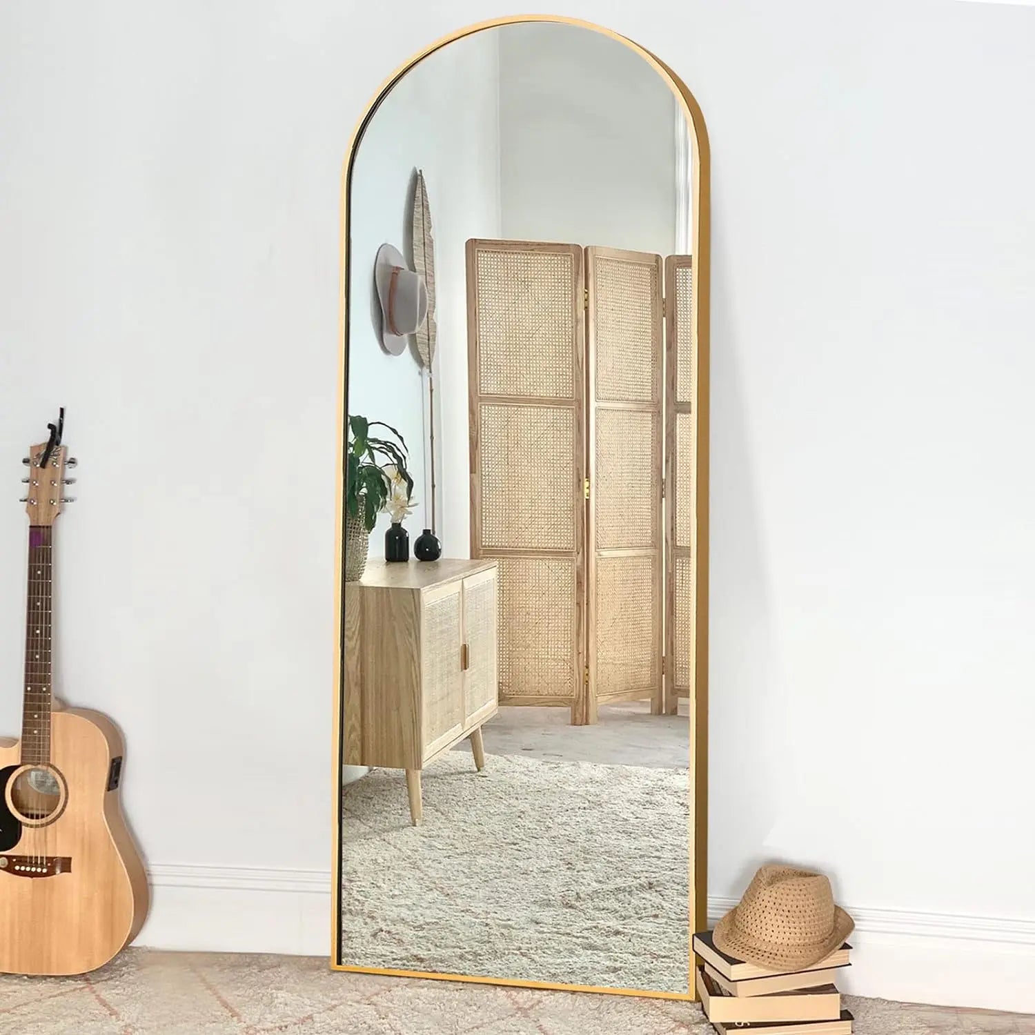 Bellemave 65x22" Metal Arch Stand Full Length Mirror Bellemave