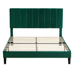 Bellemave® Upholstered Platform Bed with Upholstered Headboard and Slat Support Bellemave®