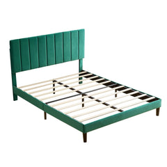 Bellemave® Upholstered Platform Bed with Upholstered Headboard and Slat Support Bellemave®