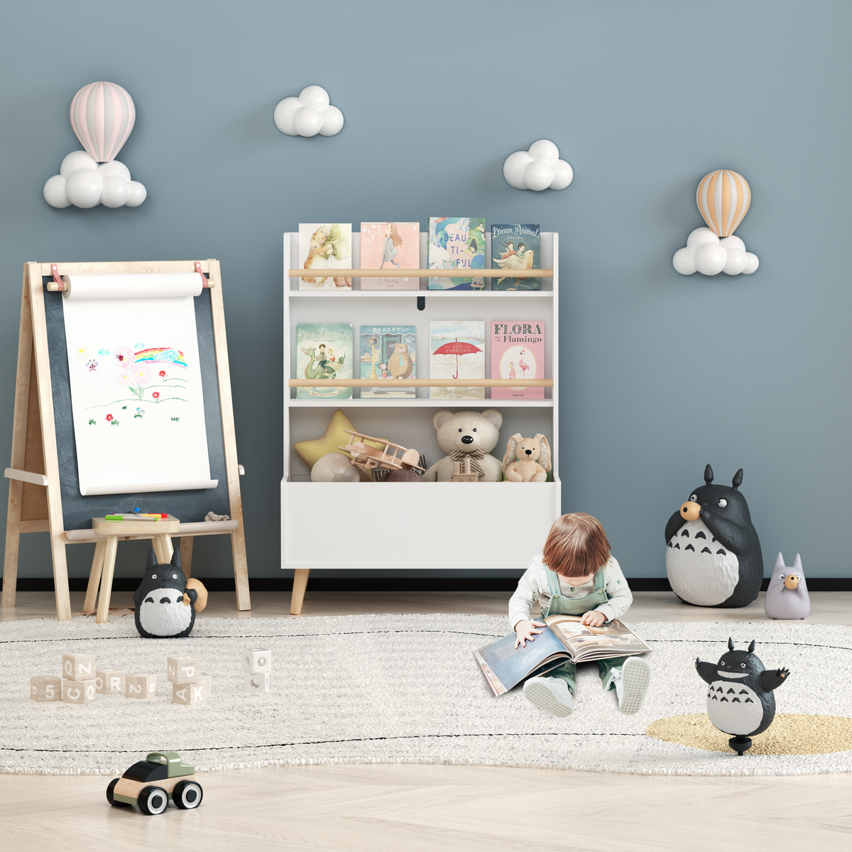 Bellemave Kids Bookshelf,Toy Storage Cabinet Organizer Bellemave