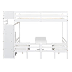 Bellemave® Full Size Bunk Bed with Staircase,The Down Bed Can be Convertible to Seats and Table Set Bellemave®