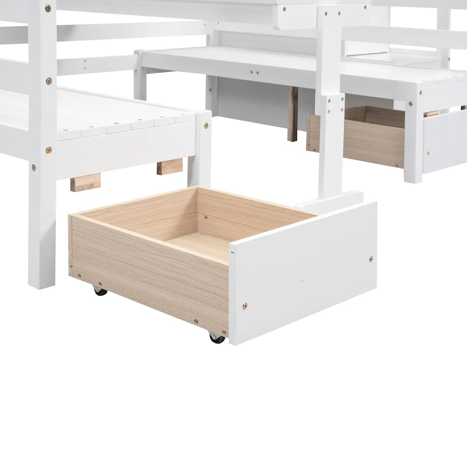 Bellemave® Full Size Bunk Bed with Staircase,The Down Bed Can be Convertible to Seats and Table Set Bellemave®