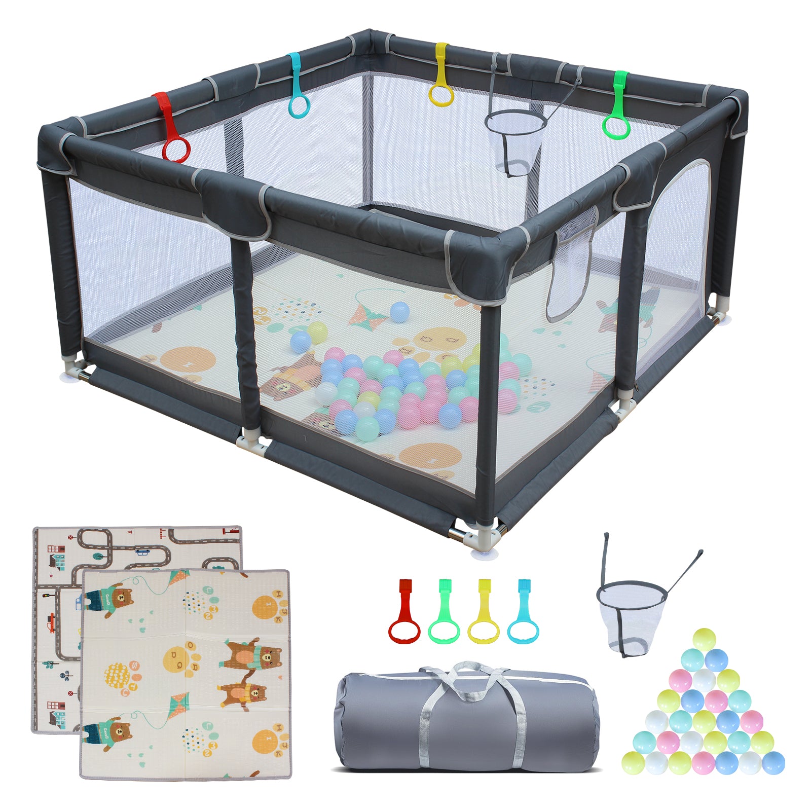 Bellemave Baby Playard Cloth Playpen Removable Enclosures for Indoor and Outdoor Use Care for Children and Pets Bellemave