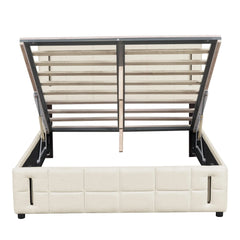 Bellemave® Upholstered Bed with Hydraulic Storage System and LED Light Bellemave®