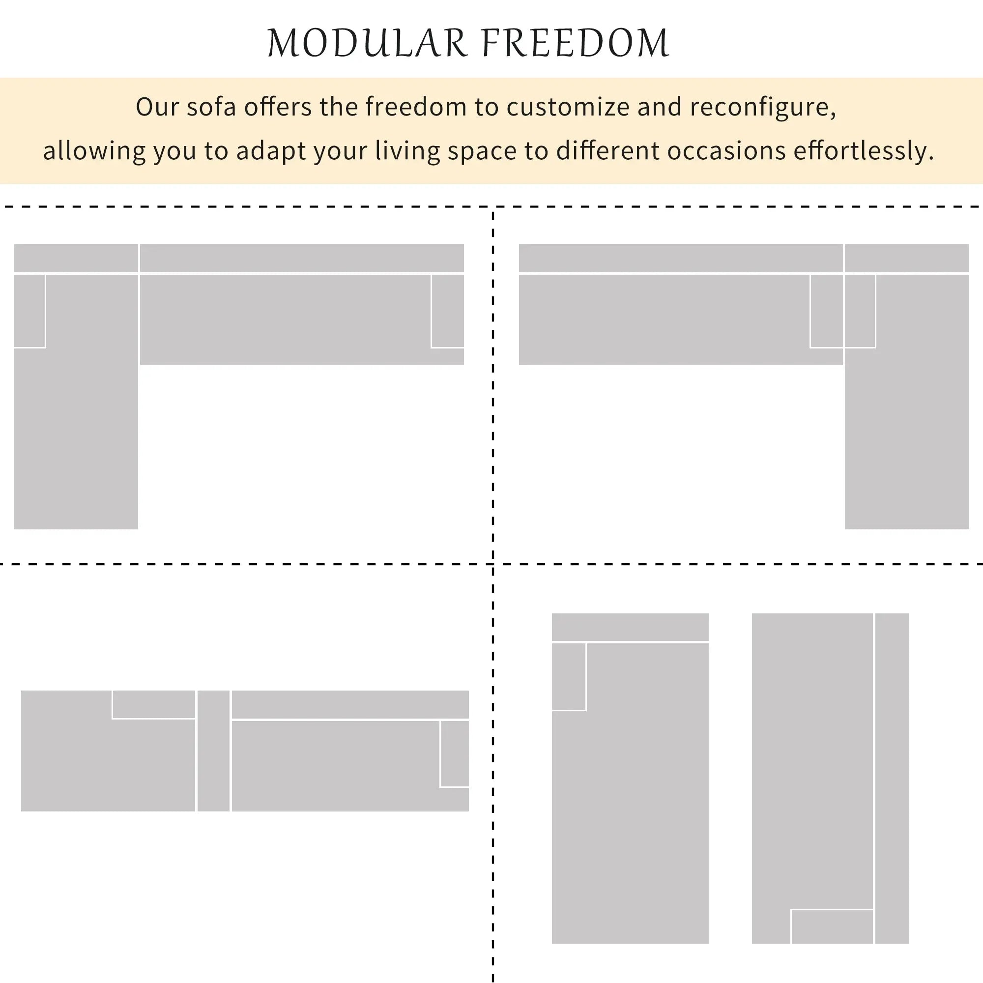 Bellemave 109" Modern Large L-Shape Modular Sectional Sofa Bellemave