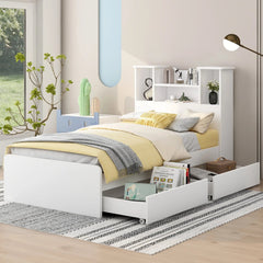 Bellemave Twin Size Storage Platform Bed Frame Bellemave