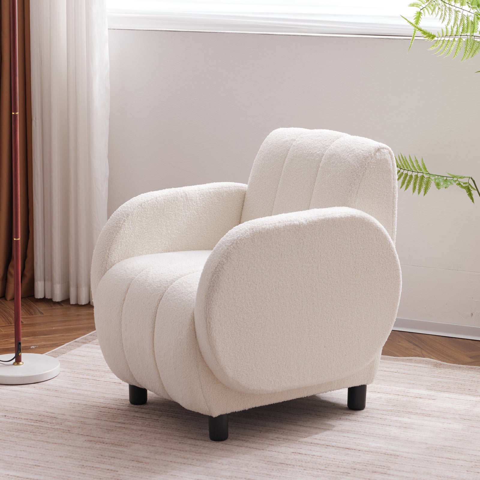 Bellemave Modern Fabric Upholstered Armchair with Upholstered Reading Chair