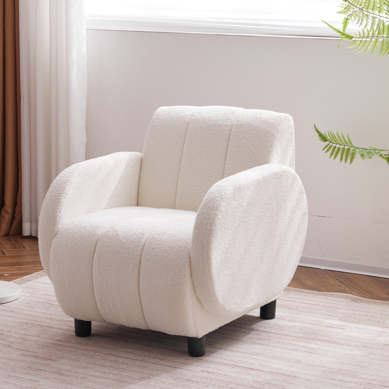 Bellemave Modern Fabric Upholstered Armchair with Upholstered Reading Chair