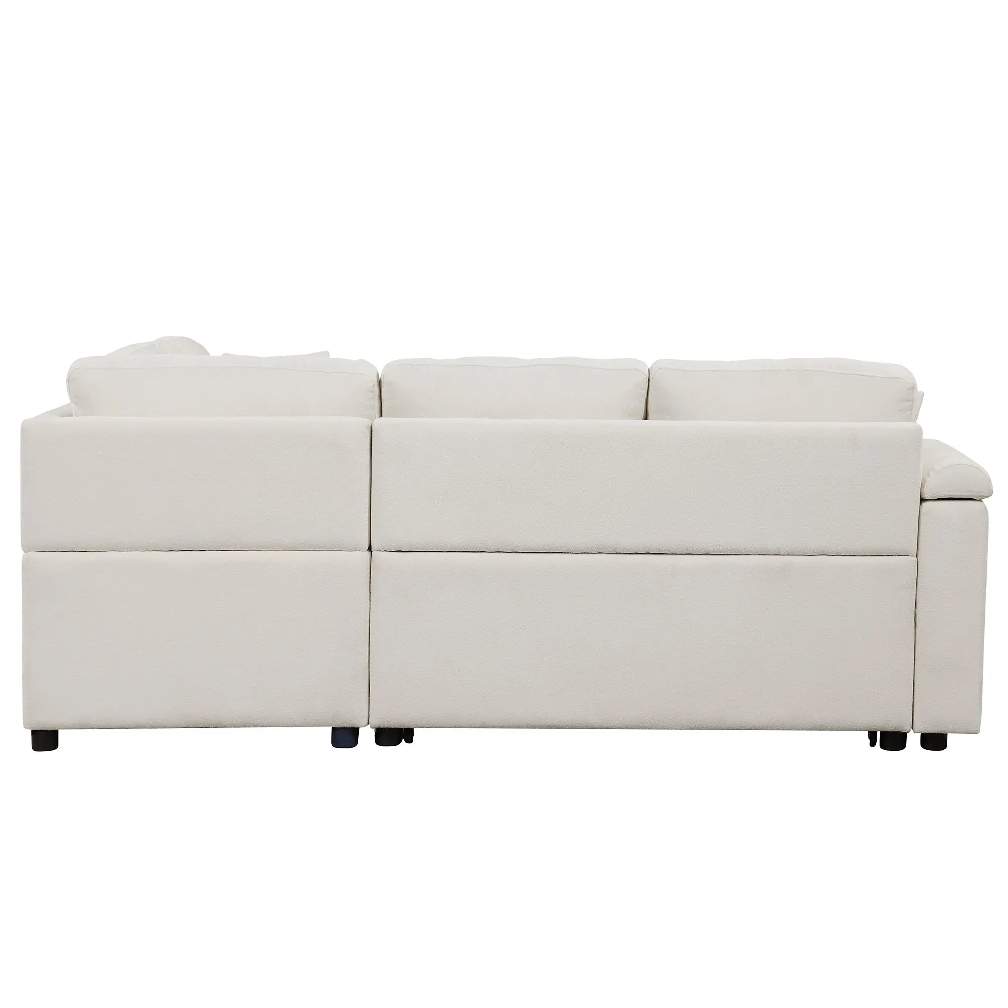 Bellemave® 87.4" L-shape Pull-out Sleeper Sofa with Wheels, USB Ports, Power Sockets Bellemave®