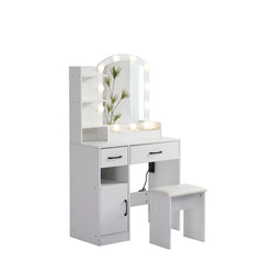 Bellemave Vanity Desk Set Including Table with Large Lighted Mirror Bellemave