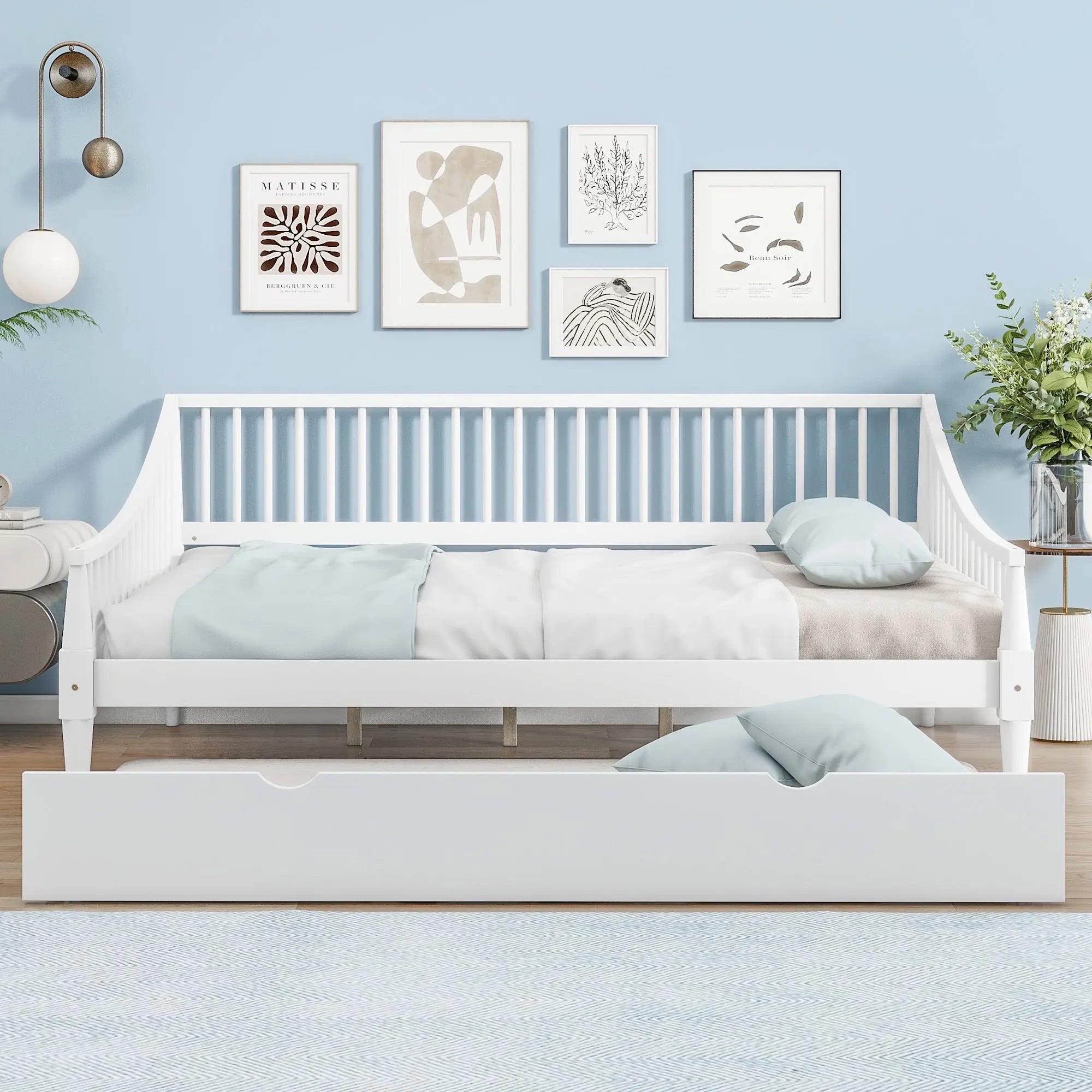 Bellemave® Full Size Daybed with Trundle and Support Legs Bellemave®