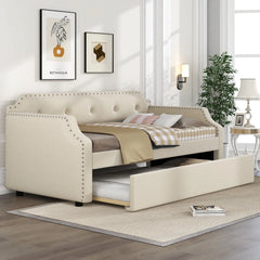 Bellemave® Twin Size Upholstered Daybed with Trundle Bellemave®