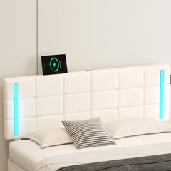 Bellemave® Upholstered Bed with LED Lights,Hydraulic Storage System and USB Charging Station Bellemave®